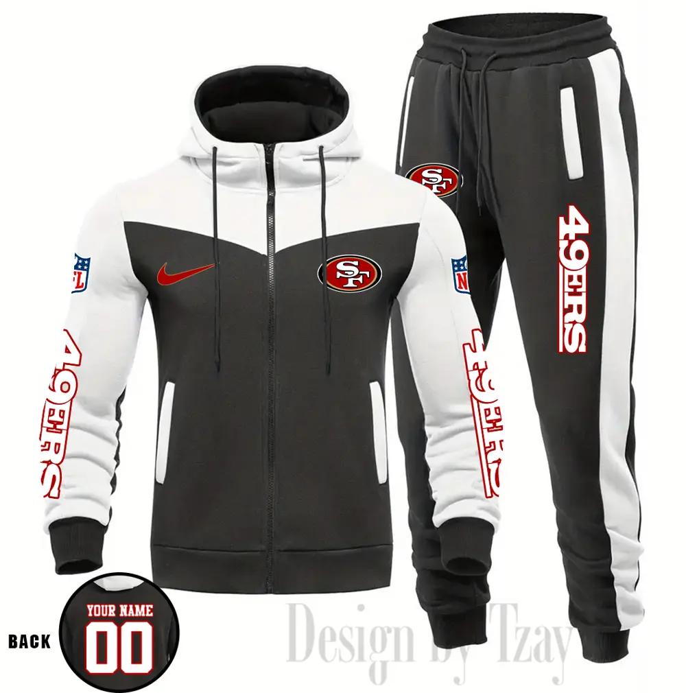 San Francisco 49ers Customized Drawstring Hooded Tracksuit AMCCLG000912 - Image 4