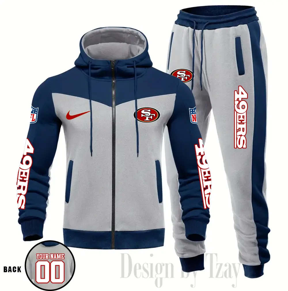 San Francisco 49ers Customized Drawstring Hooded Tracksuit AMCCLG000912 - Image 5