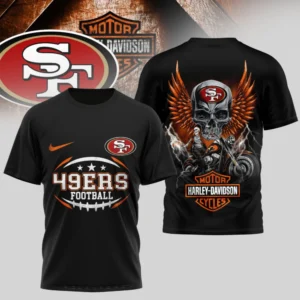 San Francisco 49ers Premium NFL x Harley Davidson 3D T-shirt AMCCLG000804