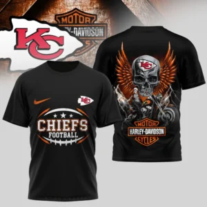 Kansas City Chiefs Premium NFL x Harley Davidson 3D T-shirt AMCCLG000799