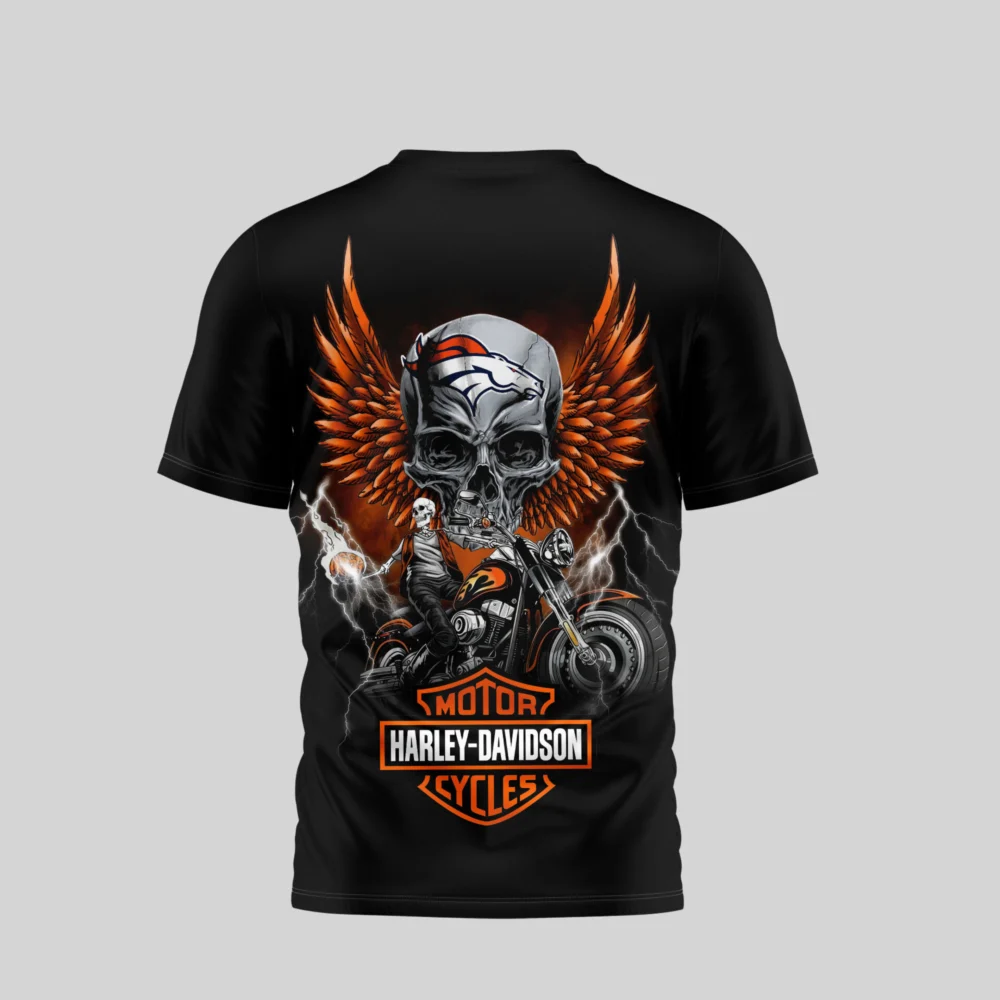 Denver Broncos Premium NFL x Harley Davidson 3D T-shirt AMCCLG000826 - Image 4