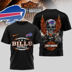Buffalo Bills Premium NFL x Harley Davidson 3D T-shirt AMCCLG000820