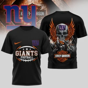 New York Giants Premium NFL x Harley Davidson 3D T-shirt AMCCLG000814