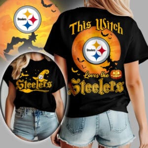 Pittsburgh Steelers | Premium NFL Halloween Witch Women Shirt AMCCLG000513