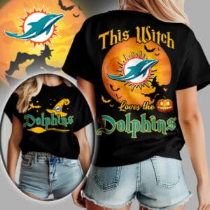 Miami Dolphins | Premium NFL Halloween Witch Women Shirt AMCCLG000503