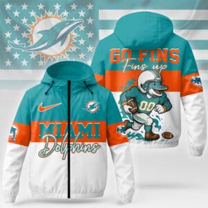 Miami Dolphins Premium NFL Fan Pride Windbreaker Jacket AMCCLG000794