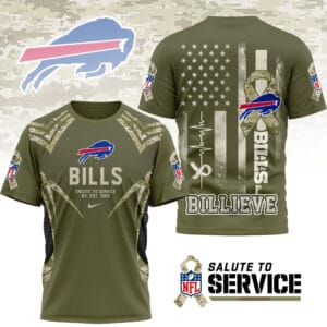 Buffalo Bills | Premium NFL Salute to Service Camo 3D Shirt AMCCLG001046