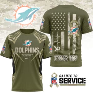 Miami Dolphins | Premium NFL Salute to Service Camo 3D Shirt AMCCLG001056