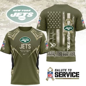 New York Jets | Premium NFL Salute to Service Camo 3D Shirt AMCCLG001058