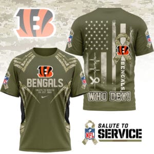 Cincinnati Bengals | Premium NFL Salute to Service Camo 3D Shirt AMCCLG001048
