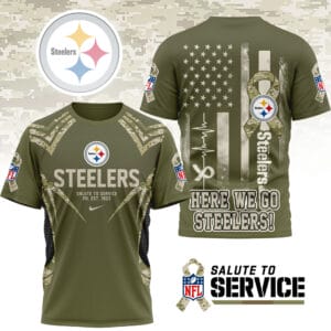 Pittsburgh Steelers | Premium NFL Salute to Service Camo 3D Shirt AMCCLG001060