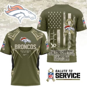Denver Broncos | Premium NFL Salute to Service Camo 3D Shirt AMCCLG001051