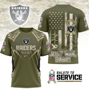 Las Vegas Raiders | Premium NFL Salute to Service Camo 3D Shirt AMCCLG001055