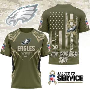 Philadelphia Eagles | Premium NFL Salute to Service Camo 3D Shirt AMCCLG001059