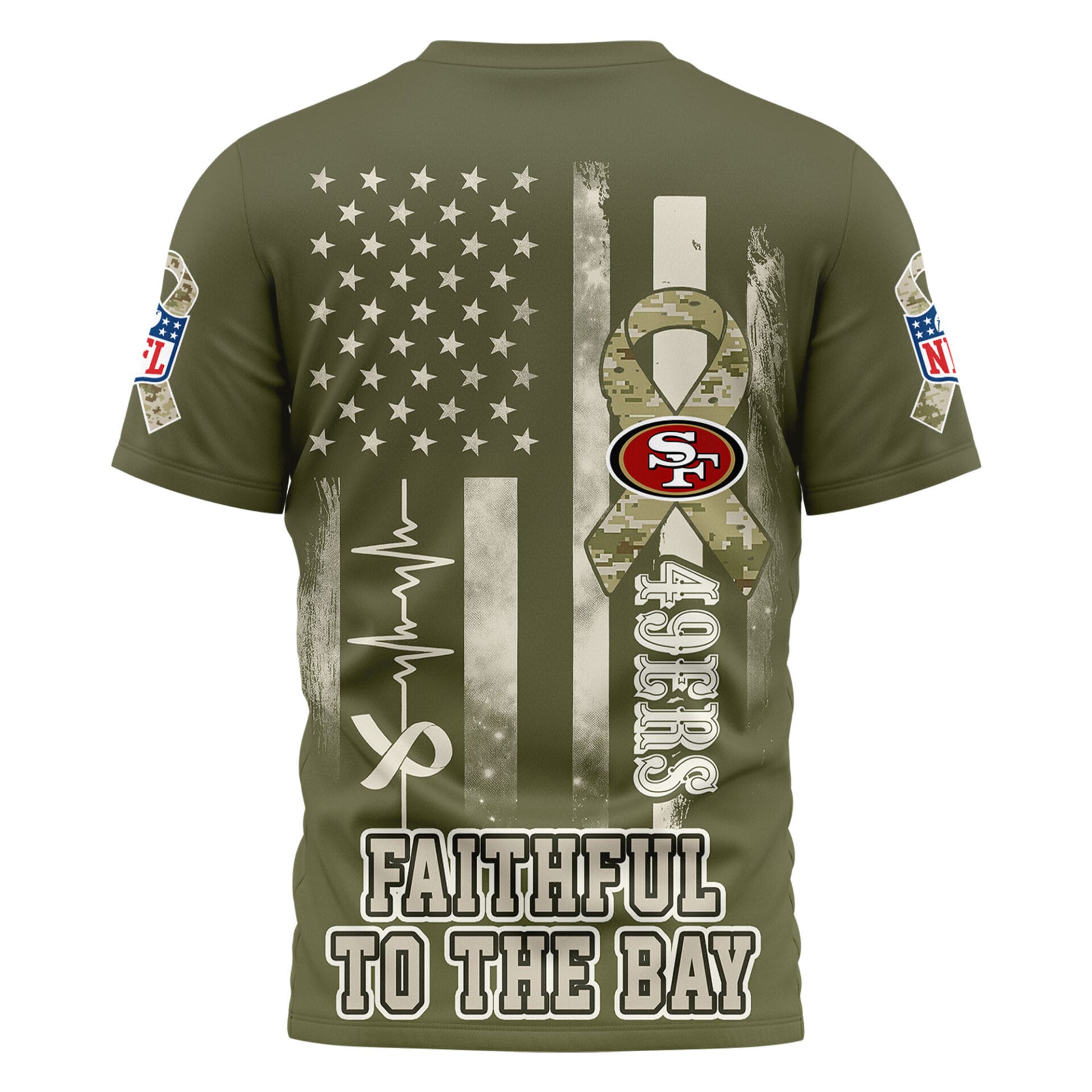 San Francisco 49ers | Premium NFL Salute to Service Camo 3D Shirt AMCCLG001061 - Image 3