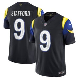 Los Angeles Rams Matthew Stafford 2025 Rivalries Football Jersey AMCCLG000571
