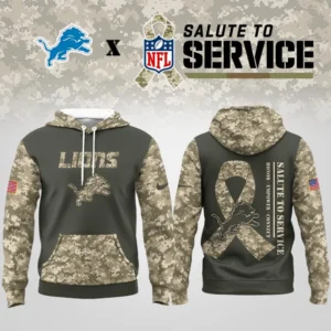 Detroit Lions | Premium NFL Salute to Service Hoodie AMCCLG001075