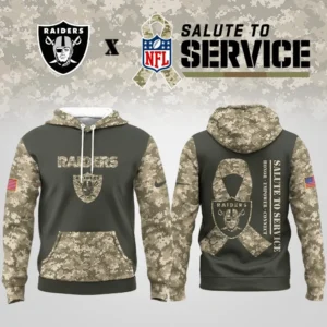 Las Vegas Raiders | Premium NFL Salute to Service Hoodie AMCCLG001071