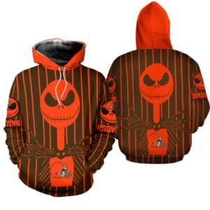 Cleveland Browns x Halloween Jack Skellington Hoodie AMCCLG000662