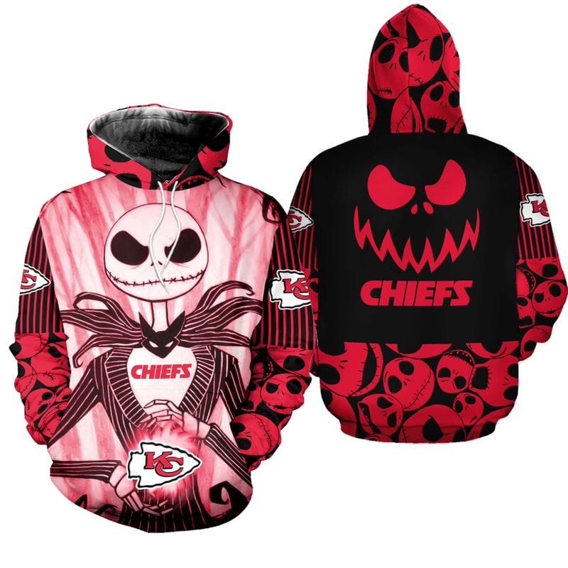 Kansas City Chiefs x Halloween Jack Skellington Hoodie AMCCLG000673