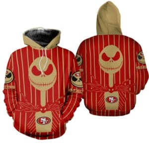 San Francisco 49ers x Halloween Jack Skellington Hoodie AMCCLG000679