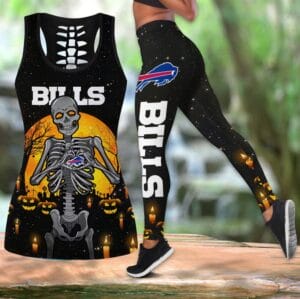 Buffalo Bills x Halloween Combo Hollow Out Tank Top and Leggings AMCCLG000741