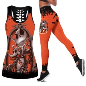 Cincinnati Bengals x Halloween Combo Hollow Out Tank Top and Leggings AMCCLG000746