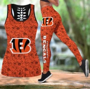 Cincinnati Bengals x Halloween Combo Hollow Out Tank Top and Leggings AMCCLG000747