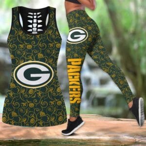 Green Bay Packers x Halloween Combo Hollow Out Tank Top and Leggings AMCCLG000754