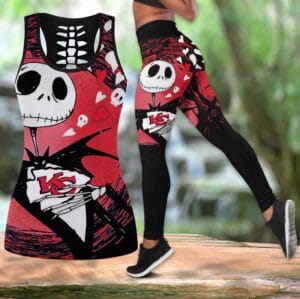 Kansas City Chiefs x Halloween Combo Hollow Out Tank Top and Leggings AMCCLG000755