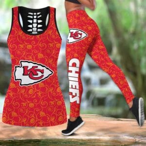 Kansas City Chiefs x Halloween Combo Hollow Out Tank Top and Leggings AMCCLG000757