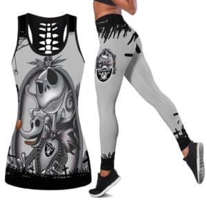 Las Vegas Raiders x Halloween Combo Hollow Out Tank Top and Leggings AMCCLG000758