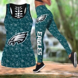 Philadelphia Eagles x Halloween Combo Hollow Out Tank Top and Leggings AMCCLG000768