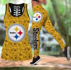 Pittsburgh Steelers x Halloween Combo Hollow Out Tank Top and Leggings AMCCLG000770