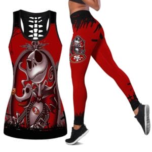 San Francisco 49ers x Halloween Combo Hollow Out Tank Top and Leggings AMCCLG000773