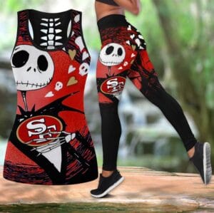 San Francisco 49ers x Halloween Combo Hollow Out Tank Top and Leggings AMCCLG000774
