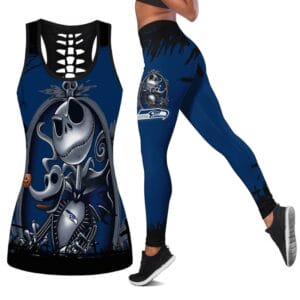Seattle Seahawks x Halloween Combo Hollow Out Tank Top and Leggings AMCCLG000776
