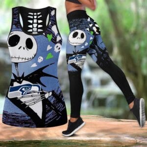 Seattle Seahawks x Halloween Combo Hollow Out Tank Top and Leggings AMCCLG000777