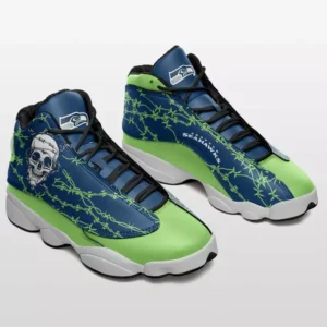 Seattle Seahawks Skulls Halloween Limited Edition AJD13 Sneakers AMCSHOES000054