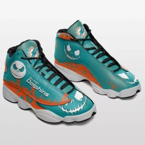 Miami Dolphins Jack Skellington Halloween Limited Edition AJD13 Sneakers AMCSHOES000036