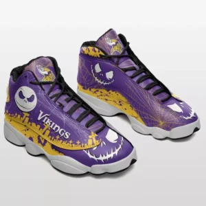 Minnesota Vikings Jack Skellington Halloween Limited Edition AJD13 Sneakers AMCSHOES000037