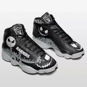 Las Vegas Raiders Jack Skellington Halloween Limited Edition AJD13 Sneakers AMCSHOES000034