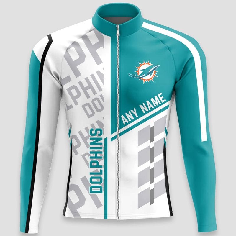 Miami Dolphins Custom Name Cycling Jersey AMCCLG000630
