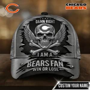 Chicago Bears | Premium NFL Skull Wings Fan Pride Cap AMCACS000469