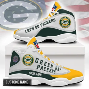 Green Bay Packers Premium NFL Game Day Air Jordan 13 AMCSHOES000073