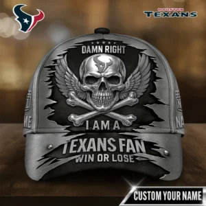 Houston Texans | Premium NFL Skull Wings Fan Pride Cap AMCACS000464