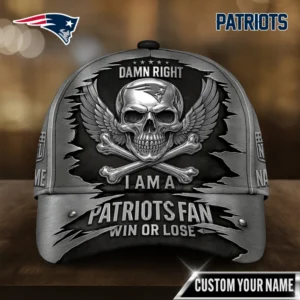 New England Patriots | Premium NFL Skull Wings Fan Pride Cap AMCACS000460