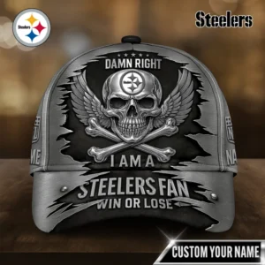 Pittsburgh Steelers | Premium NFL Skull Wings Fan Pride Cap AMCACS000456
