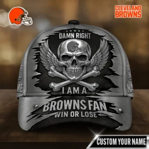 Cleveland Browns | Premium NFL Skull Wings Fan Pride Cap AMCACS000471