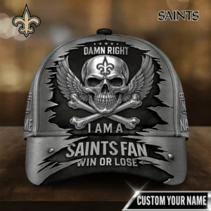 New Orleans Saints | Premium NFL Skull Wings Fan Pride Cap AMCACS000459